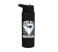 I Work Well Under Pressure Scuba Diving Stainless Steel Insulated Water Bottle