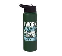 I Work Well Under Pressure Scuba Diving Stainless Steel Insulated Water Bottle
