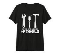 I Work with A Bunch of Tools Funny Construction Worker Premium T-Shirt