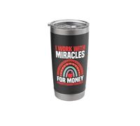 I Work with Miracles for Money Montessori Teacher Stainless Steel Insulated Tumbler