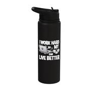 I Worked So Hard My Dog Can Live Better Funny Pet Lovers Stainless Steel Insulated Water Bottle