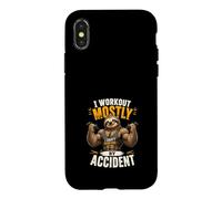 I Workout Mostly By Accident - Funny Sloth Design Case for iPhone X/XS