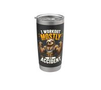 I Workout Mostly By Accident - Funny Sloth Design Stainless Steel Insulated Tumbler