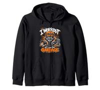 I WORKOUT SO I CAN EAT GARBAGE Gym Humor Zip Hoodie