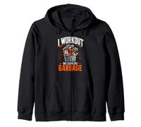 I WORKOUT SO I CAN EAT GARBAGE Gym Humor Zip Hoodie