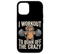 I Workout To Burn Off The Crazy Funny Dog Dachshund Gym Case for iPhone 12/12 Pro