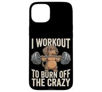 I Workout To Burn Off The Crazy Funny Dog Dachshund Gym Case for iPhone 15 Plus