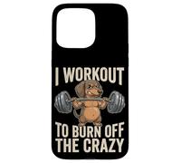 I Workout To Burn Off The Crazy Funny Dog Dachshund Gym Case for iPhone 15 Pro Max