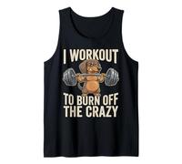 I Workout to Burn Off The Crazy Funny Dog Dachshund Gym Tank Top