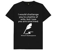 I Would Challenge You to A Battle of Wits Shakespeare Quote Mens T Shirt Large Black