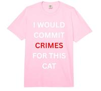 I Would Commit Crimes for This Cat Lover Humor Comfort Colors Adult Heavyweight T-Shirt