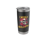 I Would Die for Black Coffee Skull Roses Stainless Steel Insulated Tumbler