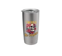 I Would Die for My Daughter Skull Roses Stainless Steel Insulated Tumbler