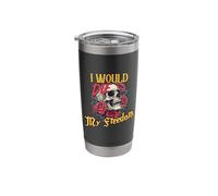 I Would Die for My Freedom Skull Roses Stainless Steel Insulated Tumbler