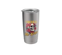 I Would Die for My Sister Skull Roses Stainless Steel Insulated Tumbler