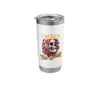 I Would Die for The Occult Skull Roses Stainless Steel Insulated Tumbler