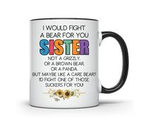 I Would Fight a Bear For You - Funny Sister Mug - Sisterhood Cups - 11 Ounces - Gifts for Sisters - Funny Coffee Mugs - KOSOQ8