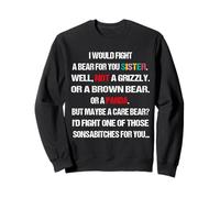 I Would Fight A Bear For You Sisters candle card cup Sweatshirt