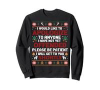 I Would Like To Apologize XMAS Humor Funny Ugly Christmas Sweatshirt
