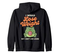 I Would Lose Weight But I Don't Like Losing Frog Humor Zip Hoodie