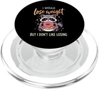 I Would Lose Weight But I Don't Like Losing Raccoon Donut PopSockets PopGrip for MagSafe