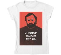 I Would Prefer Not to Marxist Philosopher Women's T-Shirt White X-Large