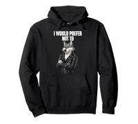 I Would Prefer Not To Sarcastic Wolf Attitude Rebel Funny Pullover Hoodie