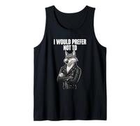 I Would Prefer Not to Sarcastic Wolf Attitude Rebel Funny Tank Top