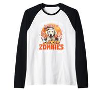I Would Push You to Front of Zombies to Save My Labrador Raglan Baseball Tee