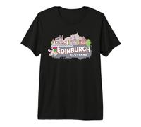 I Would Rather be in Edinburgh Scotland Vintage Souvenir Premium T-Shirt