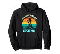 I Would Rather Be Skiing Vintage Ski Lover Winter Sports Pullover Hoodie