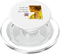 I Would Rather Die of Passion Than Boredom Book Quote PopSockets PopGrip for MagSafe