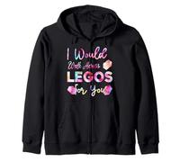 I Would Walk On Legos For You, mom life, Legos lover Tie Dye Zip Hoodie