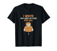 I Write 404 Lines of Code Per Day Programmer Novelty T-Shirt