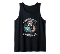 I Write Code Eventually Lazy Sloth Programmer Life Tank Top