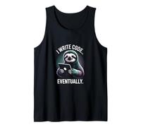 I Write Code Eventually Lazy Sloth Programmer Life Tank Top