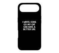 I Write Code So My Cats Can Have Better Lives! Funny Saying Case for iPhone Air