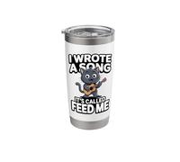 I Wrote A Song It's Called Feed Me Funny Cat Stainless Steel Insulated Tumbler