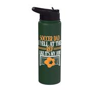 I Yell at the Ref Like its My Job Soccer Dad Stainless Steel Insulated Water Bottle