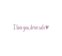 I You Driving Heart Vinyl Decals for Car Rearview and Windows Driver Idea (D, 11x2cm)