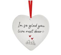 I, You Lived Next Door | Cute Heart-Shaped Souvenir | I Wished You To Live Next To The Ornament | Next To The Decor | Friendship Christmas Ornament For Friend And Neighbor Funny