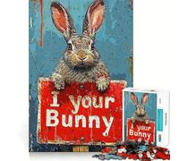 I Your Bunny Jigsaw Puzzles for Teenagers 1000 Brain Think Precise Cut Real Challenge Art Piece (38x26cm)