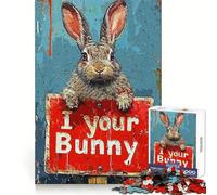 I Your Bunny Jigsaw Puzzles for Teenagers 1000 Brain Think Precise Cut Real Challenge Art Piece (38x26cm)