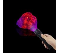 I0DO Uv Flashlight for Rocks and Minerals,Crystals Stones,Agates,Gemstones,Gems,Uranium Glass,Jade Appraisal Light High Power Short Wave/Long Wave 365nm (365 Nm Uv Flashlight)