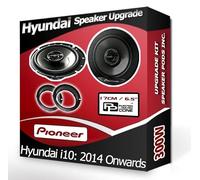 i10 Speaker upgrade Front Door Pioneer car speakers 6.5" 17cm + Rings 300W