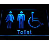 i1033-b Unisex Toilet with Disabled Accessible Restroom Washroom Neon Sign