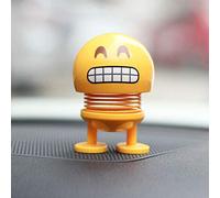 I14CS Car Decoration Head Shake Doll Expression Pack Funny Accessories Toy Nodding Dachshund Car Dashboard Decoration One Piece