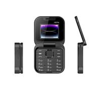 I16 Pro Flip Mobile Phone, Foldable Non-smartphone Elderly Phone with Large Button, 2G Network Dial, 2SIM Card, Gift for Father's Day/Mother's Day, Easy to Use(Color:Black)