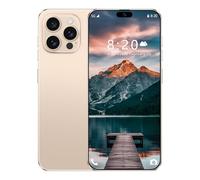 I16 Pro Max Unlocked Phone, Android 14, 7.3" High-definition AMOLED Screen Smartphone, 8000mAh Battery, Facial Recognition/Fingerprint lock/5G/Photo/GPS Phone,Desert Gold-1TB