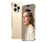 I16 Pro Max Unlocked Smartphone, 5G Android Cell Phone with 7.3inch Ultra HD Screen, 8000Mah Battery, 16GB 1TB, Multi-Language Support, Dimensity9000(10 cores),Gold-1TB